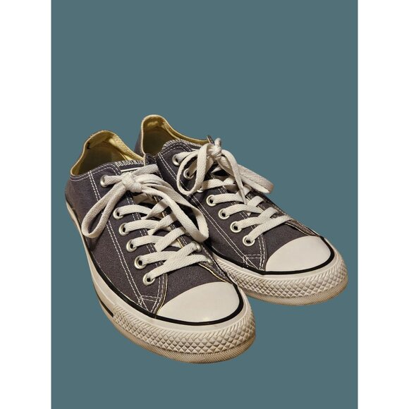 Converse All Star Gray Textile Unisex Sneakers Size Women 10.5 Men 8.5 - Picture 2 of 12